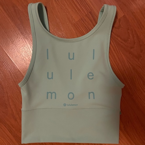 Lululemon Power Pivot Everlux Tank Top Motif Mint Green Reversible - Picture 5 of 14